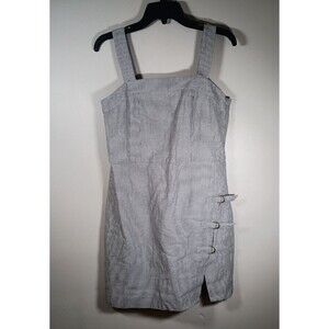 Simply Noelle Pinstriped Wide Strap Lined square Neck Overall Dress Size XS